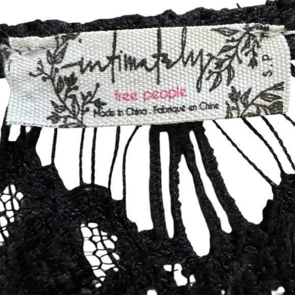 Intimately Free People Peekaboo Lace Hi-Low Dress | Black | S - Picture 2 of 13